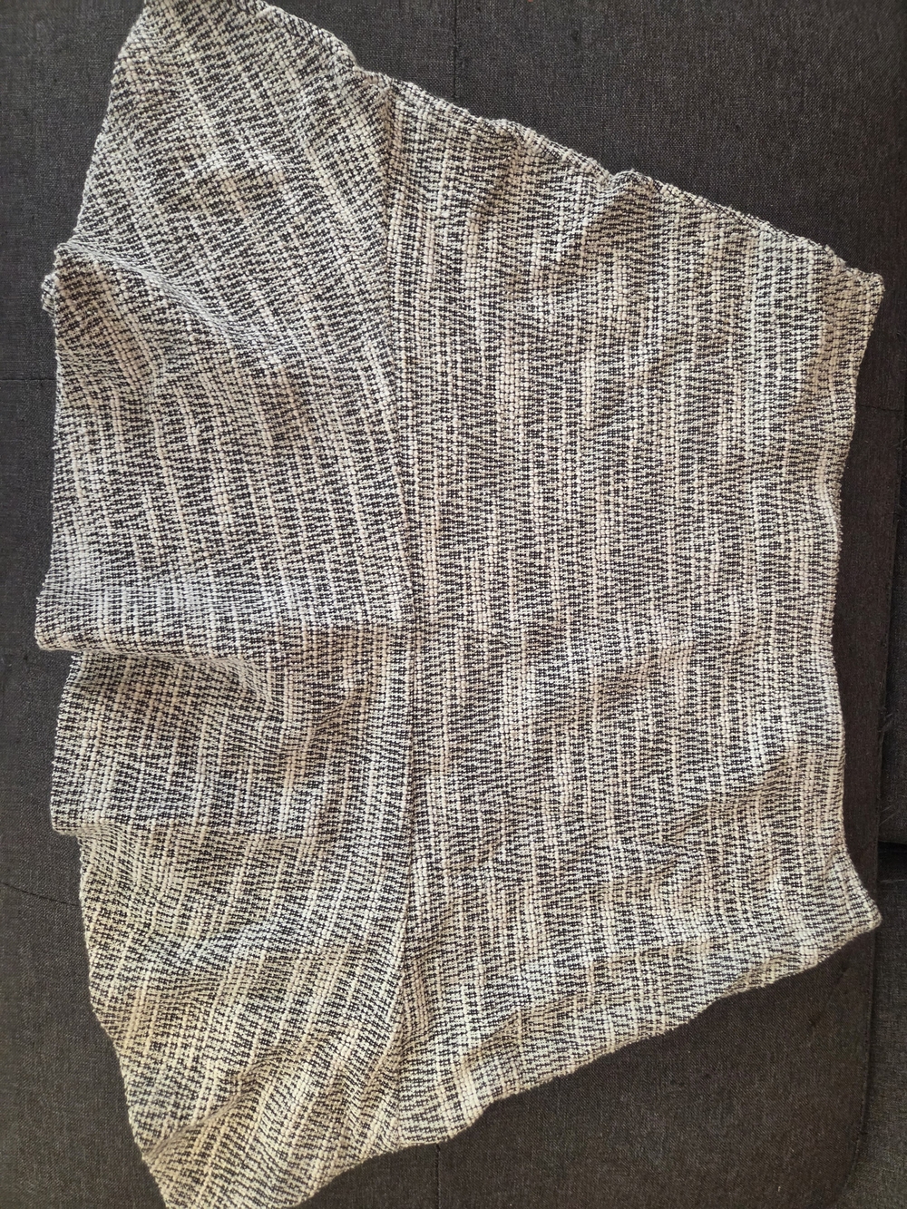 Grey And White Short Skirt